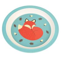 Teller aus Bambus Fuchs
