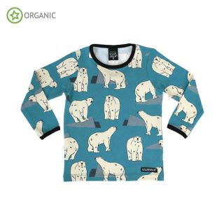 VV Langarm-shirt Polar bear türkis 92
