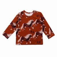Walkiddy Langarm-Shirt Ponys brown LP218, BIO