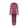 Color Kids Merinowolle Unterwäsche-set  2- teilig fuchsia/bordeaux gestreift