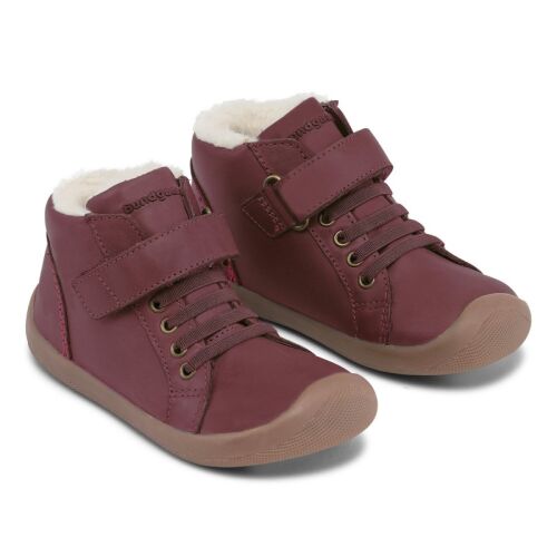 Bundgaard Barfuß Halbschuhe gefüttert mit Lamwolle 405 bordeaux,Tex
