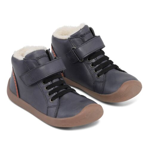 Bundgaard Barfuß Halbschuhe gefüttert mit Lamwolle 519 navy,Tex