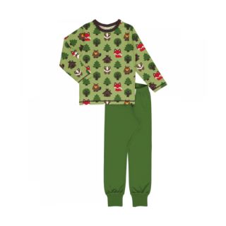 MM Pyjama Set grün Waldtiere- Green Forest, BIO
