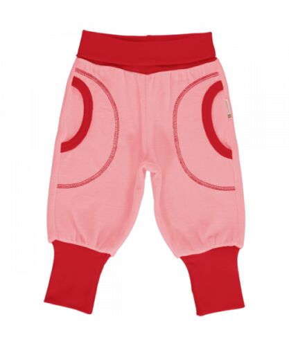Maxomorra Baby Nicki Mitwachshose rosa/rot Blossom, Bio