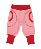 Maxomorra Baby Nicki Mitwachshose rosa/rot Blossom, Bio
