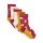 Minymo 5-pack Socken 5079 rot/senf/beige Hase