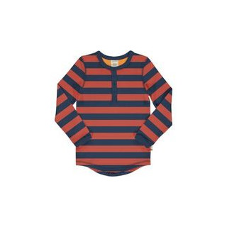 MM Langarm-Shirt gestreift navy/orange Rowan ,BIO 98/104 (3-4j)