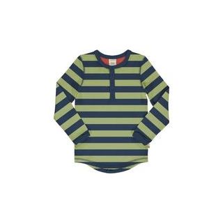 MM Langarm-Shirt gestreift navy/grün Fern ,BIO