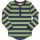 MM Langarm-Shirt gestreift navy/grün Fern ,BIO 110/116 (5-6j)