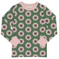 MM Langarm-Shirt Blumen Calendula grün ,BIO