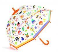 Djeco Regenschirm Kinder Gesichter orange