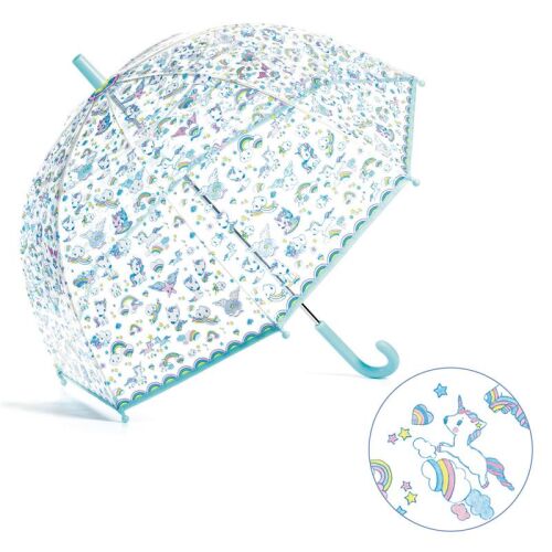 Djeco Regenschirm Einhorn hellblau DD04708