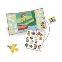 Djeco Dicke und positionerbare Stickers Tiere und Boot