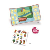 Djeco Dicke und positionerbare Stickers Tiere und Boot
