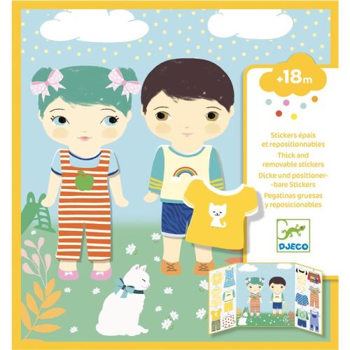 Djeco Dicke und positionerbare Stickers Kleider