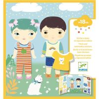 Djeco Dicke und positionerbare Stickers Kleider