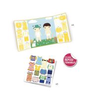 Djeco Dicke und positionerbare Stickers Kleider