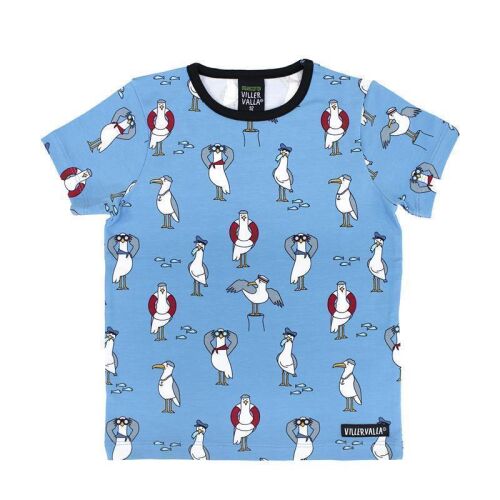 Villervalla Kurzarm-shirt  LGT Water blau