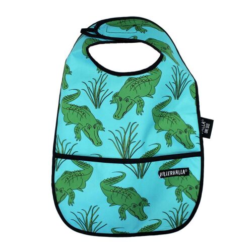 Villervalla Lätzchen mit Tasche Crocodile grün