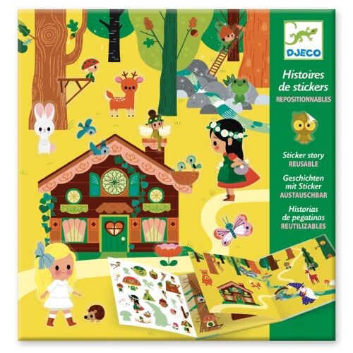 Djeco Geschichten & positionerbare Sticker – Zauberwald