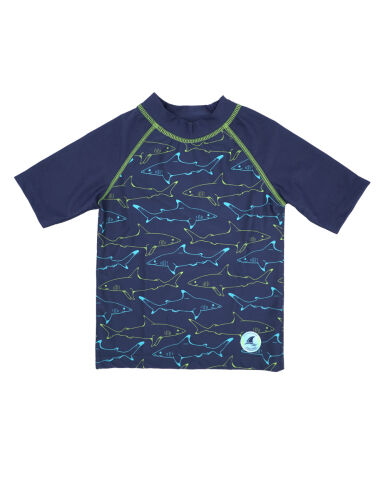Maximo  Badeshirt Hai navy UV 50+ ,