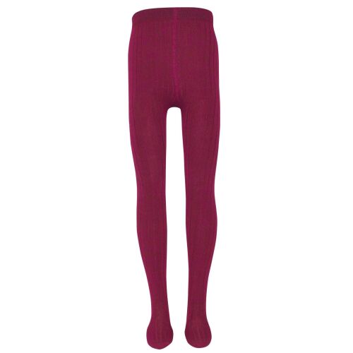 Ewers Strumpfhose Rippe Uni 0439 - Rhododendron Rot
