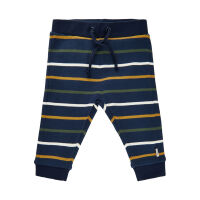 Minymo Babyhose gestreift navy/weiss/gelb/grün Ripp