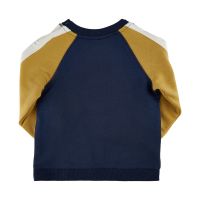 MN Sweat Pullover Bär navy/senf/beige