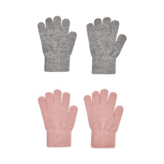Celavi Finger-Handschuhe 2-pack rosa/grau