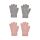 Celavi Finger-Handschuhe 2-pack rosa/grau