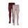 Minymo Strumpfhosen 2-pack Ripp bordeaux/rosa 583