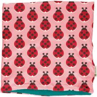 Maxomorra Schlauchschal-Velour Ladybug rosa, Bio