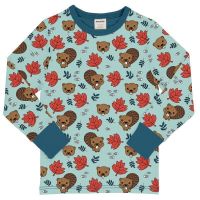 MD Langarm-Shirt Beaver friends blau,BIO