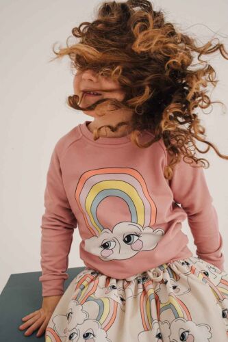 DS Sweatshirt Regenbogen pink