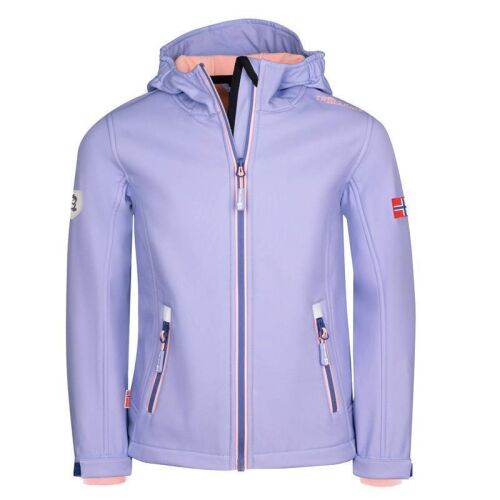 Trollkids Softshell Funktionsjacke dusty blue/navy/altrosa
