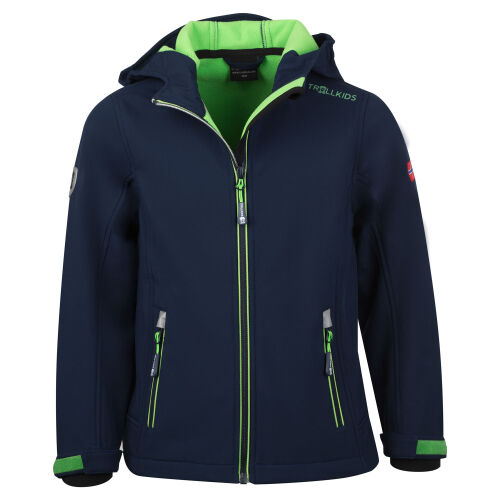 Trollkids Softshell Funktionsjacke navy/light grün