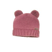 Maximo MINI-mütze mit 2 Pompons lachsrosa