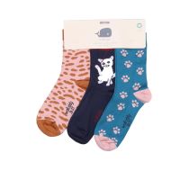 Walkiddy Socken 3-pack Playful Cats, Bio