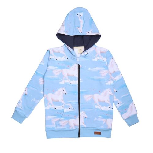 Walkiddy Kapuzenjacke White Horses HO22-223 , BIO