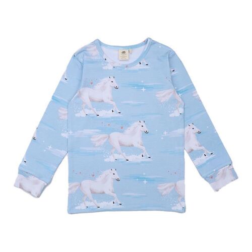 Walkiddy Pyjama White Horses HO22-401, BIO