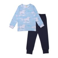 Walkiddy Pyjama White Horses HO22-401, BIO