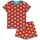 Maxomorra Pyjamaset kurz Blumen Tulip rot, BIO