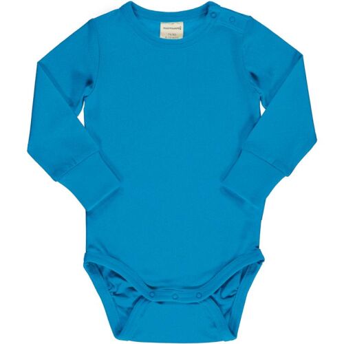 Maxomorra Langarm-Body Azure uni, BIO