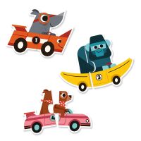 Djeco Puzzle duo Rennwagen
