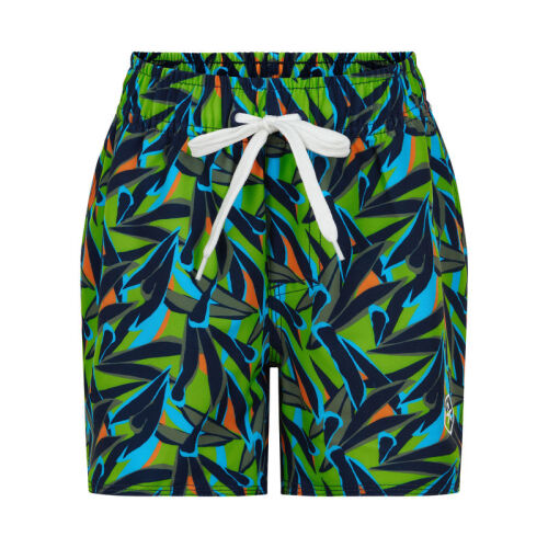 Color Kids Badehose Muster navy/orange/neongrün 720078