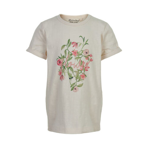 Minymo KA-Shirt Blumen beige 121833