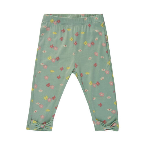 Minymo Baby-leggings Blumen mint 111857, BIO