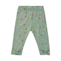 Minymo Baby-leggings Blumen mint 111857, BIO