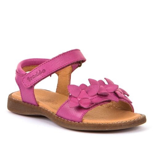 Froddo offene Mädchen Sandalen Lore flowers fuchsia