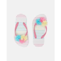 Joules FlipFlops  Blumen rosa/gelb/blau gestreift